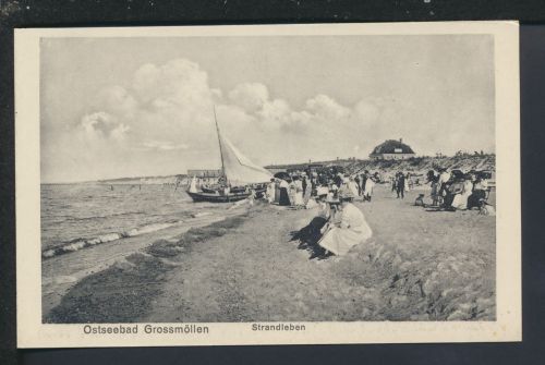 Ansichtskarte Grossmöllen Mielno Strand Ostgebiete Polen Pommern