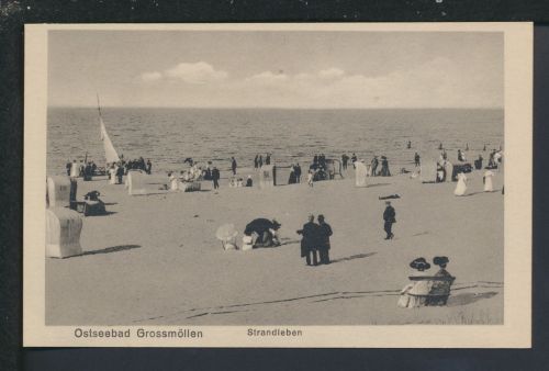 Ansichtskarte Grossmöllen Mielno Strandleben Ostgebiete Polen Pommern