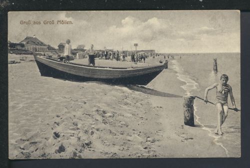 Ansichtskarte Grossmöllen Mielno Strand Ostgebiete Polen Pommern
