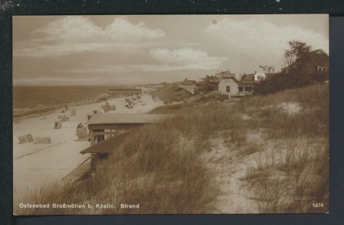 Ansichtskarte Grossmöllen Mielno Strand Ostgebiete Polen Pommern Rudolstadt