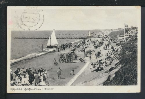 Ansichtskarte Grossmöllen Mielno Strand Ostgebiete Polen Pommern Feldpost