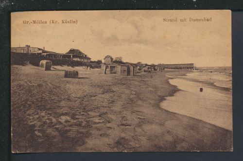 Ansichtskarte Grossmöllen Mielno Strand Ostgebiete Polen Pommern Neuendorf