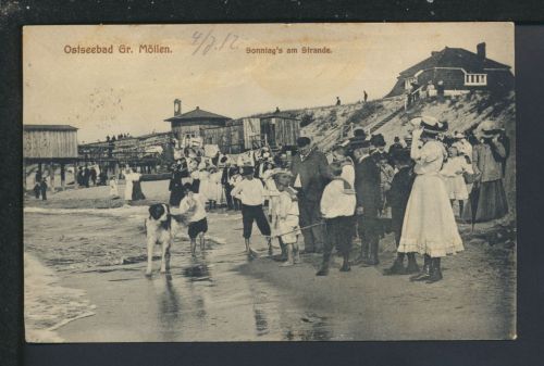Ansichtskarte Grossmöllen Mielno Strand Ostgebiete Polen Pommern Berlin
