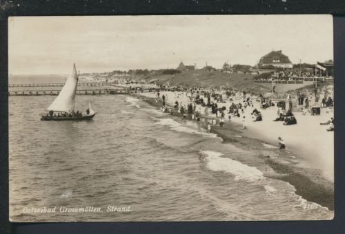 Ansichtskarte Grossmöllen Mielno Strand Ostgebiete Polen Pommern