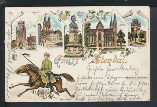 Litho Ansichtskarte Stendal Sachsen-Anhalt Ottiliengrube Prignitz 1899