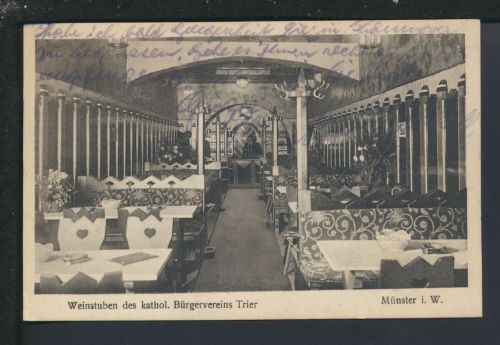 Ansichtskarte Münster NRW Weinstube Kath. Bürgerverein Hannover Niedersachsen