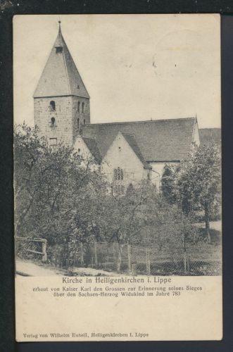 Ansichtskarte Heiligenkirchen Detmold Lippe NRW Kirche Augustfehn Niedersachsen 1907