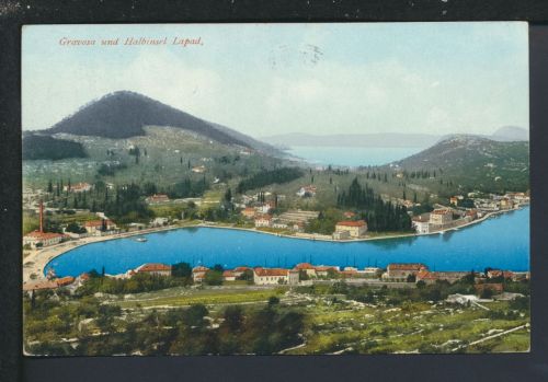 Ansichtskarte Kroatien Gravosa Lapad Dubrovnik Gustavsburg Mainz Hessen KuK 1910