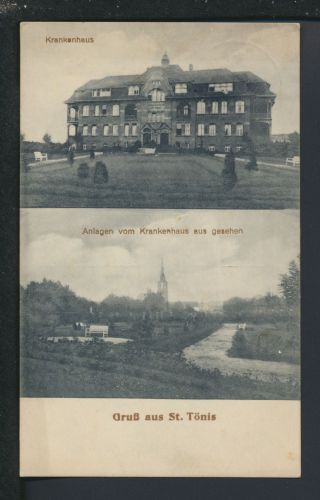Ansichtskarte St Tönis NRW Krankenhaus Ratingen 1918
