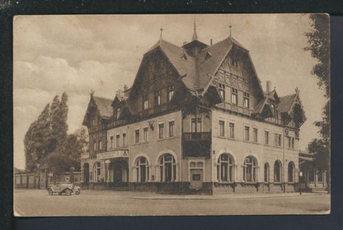 Ansichtskarte Leipzig Oetzsch Sachsen Forsthaus Raschwitz Geithain Auto Oldtimer