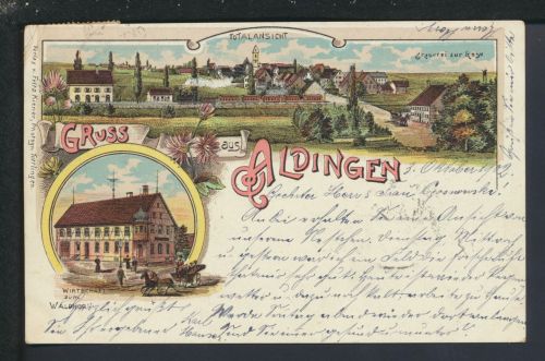 Litho Ansichtskarte Aldingen Spaichingen Baden-Württemberg Gasthaus Waldhorn