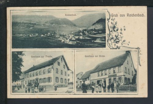 Ansichtskarte Reichenbach Baden-Württemberg 2x Gasthaus Saint-Georges-de-Reneins