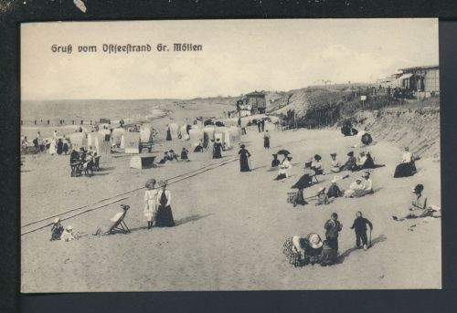 Ansichtskarte Grossmöllen Mielno Strand Ostgebiete Polen Pommern