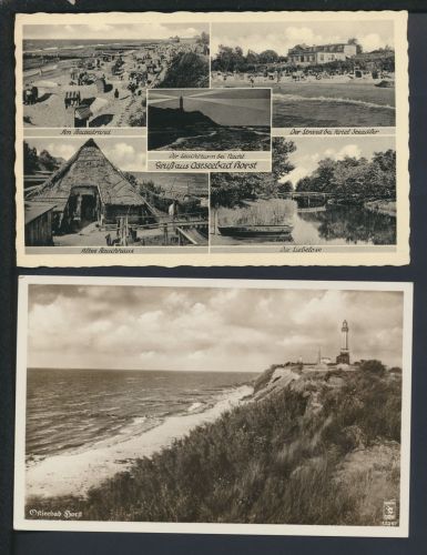 Ansichtskarte Ostseebad Horst Ostgebiete Polen Pommern Lot aus 2 Karten