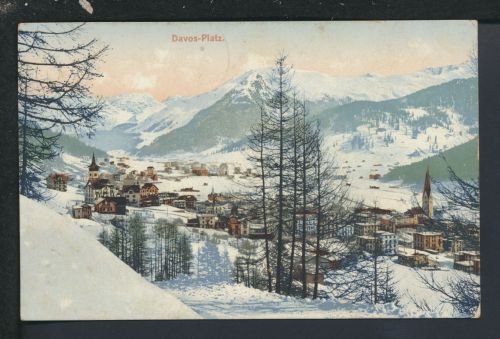 Winter Ansichtskarte Davos Schweiz Baden Aargau 1906
