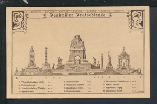Künstler Ansichtskarte Denkmäler Deutschlands Völkerschlacht u.a. 1916