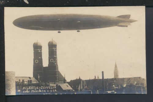 Atlantic Zeppelin selt. Ansichtskarte München Bayern Hofheim Stuttgart Baden -