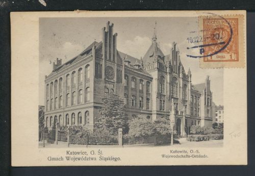 Ansichtskarte Bahnpost Kattowitz Oberschlesien Ostgebiete Polen Wojewodschafts