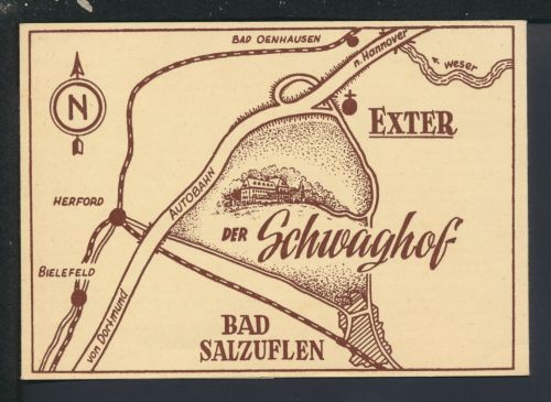 Klapp Ansichtskarte Bad Salzuflen NRW Hotel Der Schwaghof