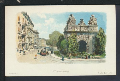 Ansichtskarte Taschenkalender 1899 Stettin Ostgebiete Polen Pommern Königsthor