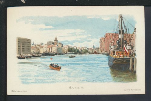 Ansichtskarte Taschenkalender 1899 Königsberg Ostgebiete Ostpreußen Hafen