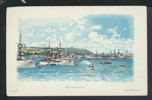 Litho Ansichtskarte Taschenkalender 1899 Kiel Schleswig-Holstein Kriegshafen
