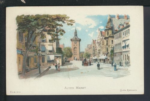 Litho Ansichtskarte Taschenkalender 1899 Elbing Westpreußen Ostgebiete Polen Alter