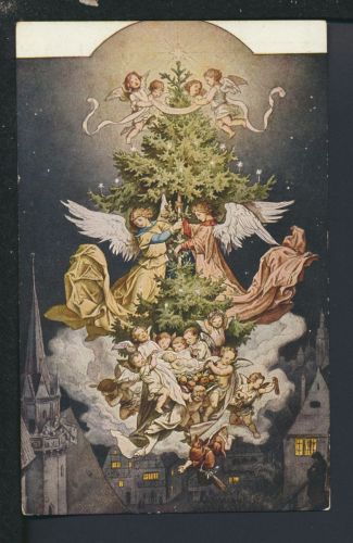 Weihnachten aussergewöhnliche Künstler Ansichtskarte Ludwig Richter Die Christnacht