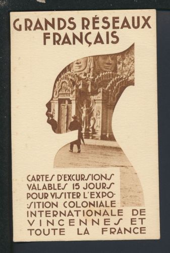 Kolonial Ausstellung Kunst Künstler Ansichtskarte Vincennes Frankreich Grands