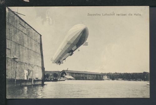Ansichtskarte Zeppelin Luftschiff verlässt die Halle