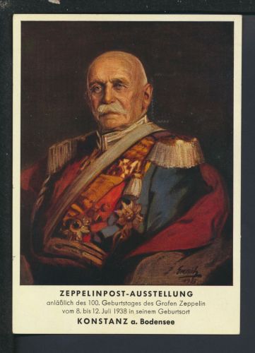 Ansichtskarte Konstanz Baden-Württember Zeppelin Post Ausstellung SST 1938