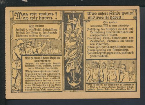 Ansichtskarte Deutschland Was wir wollen Was wir haben