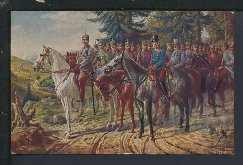 Militaria Künstler Ansichtskarte Arthur Fischer Gott mit uns