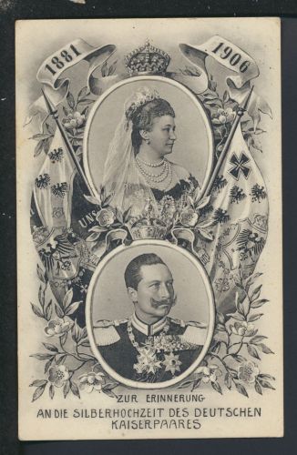 Ansichtskarte Monarchie Silberhochzeit des Deutschen Kaiserpaares 1906