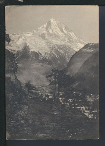 Menu Karte Reklame Bristenstock Gotthardbahn Kanton Uri Schweiz