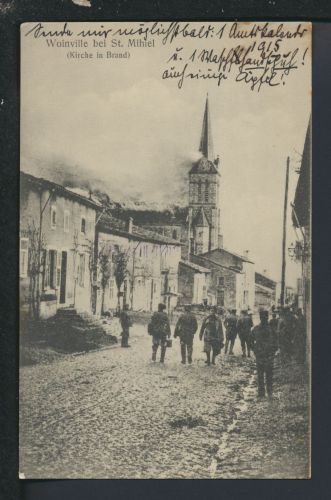 Ansichtskarte Woinville St Mihiel Frankreich Feldpost Deutenheim Bayern