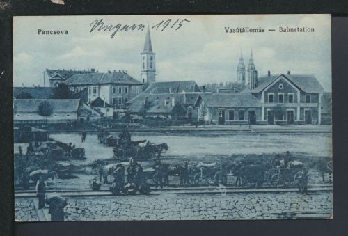 Ansichtskarte Pancsova Serbien Bahnstation Feldpost Kloster Zinna Brandenburg