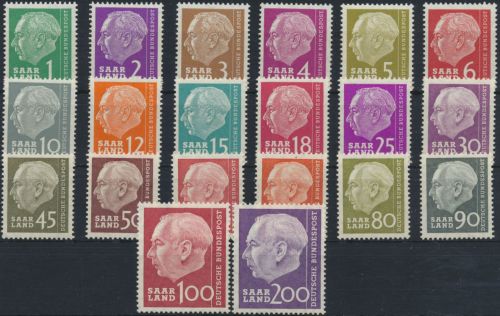 Saarland 380-399 Heuss 1957 Luxus postfrisch MNH Kat.-Wert 25,00