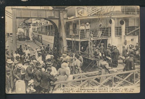 Schiffspost selt. Ansichtskarte Belgisch Kongo Dison Belgien 1911