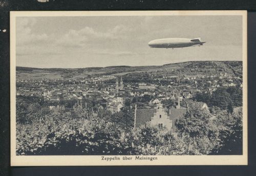 Ansichtskarte Zeppelin über Meiningen Thüringen