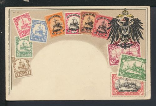 Ansichtskarte Deutsch Ostafrika Philatelie Geprägt mit Wappen Adler Brustschild