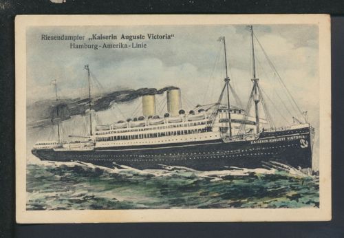 Ansichtskarte Schiffe Riesendampfer Kaiserin Auguste Viktoria Hamburg Amerika