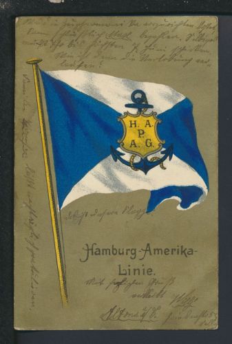 Ansichtskarte Schifffahrt Hamburg Amerika Linie Hamburg Hohendorf Sachsen