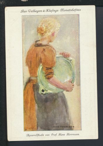 Jugendstil Künstler Ansichtskarte aus Velhagen & Klasings Monatshefte Prof Hans