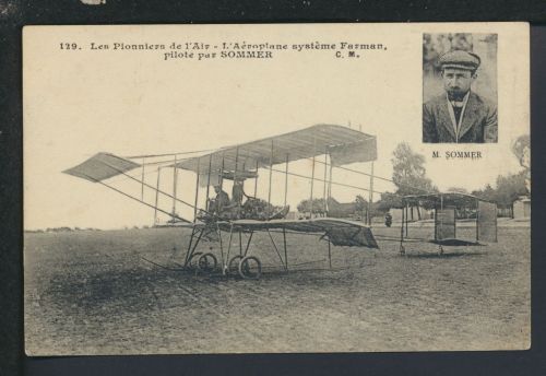 Ansichtskarte Flugzeug Pioniere der Luft Pilot M. Sommer