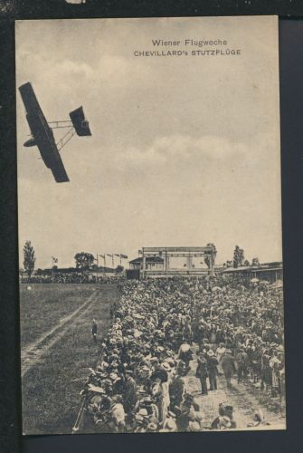 Ansichtskarte Flugzeug Wiener Flugwoche Österreich Chevillards Stutzflüge
