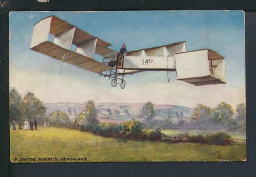 Ansichtskarte Flugzeug M. Santos Dumonts Aereoplane 1906