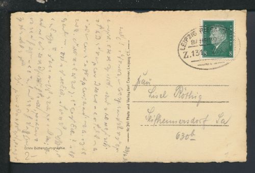 Bahnpost Karte Deutsches Reich Sachsen Leipzig Riesa Zug 131 Seifhennersdorf