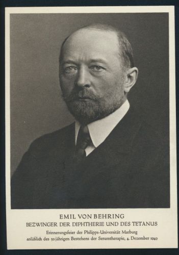 Deutsches Reich Behring Serologe Nobelpreis Sonderkarte Marburg 1940 mit SST