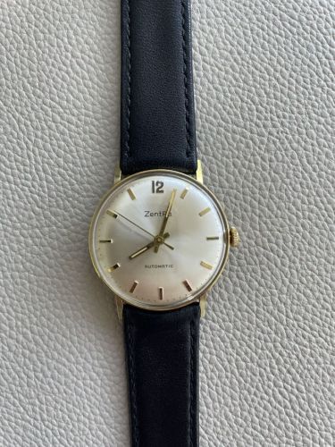 Uhr ZentRa Gold 585 14kt Automatic Herren Armbanduhr Ziffernblatt Top erhalten!